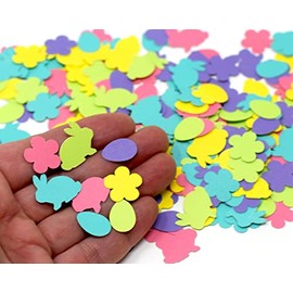 200Pcs Easter Egg Confetti Colorful Easter Bunny Confetti for Easter Baby Shower Birthday Party Decoration Suppily Easter Table Decorations