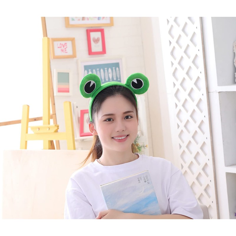 Edostree QWFD-01 Frog Fluffy Headband, Hair Band, Hair Ornament, Costume