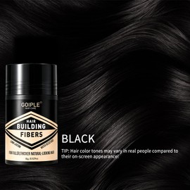 Hair Fibers for for Women & Men All-Natural Hair Building Fibers Spray with Spray Applicator | Fill In Fine or Thinning Hair Instantly Volume Powder Bald Spot Cover Up 3-in-1 Styling Set (Black 15g)