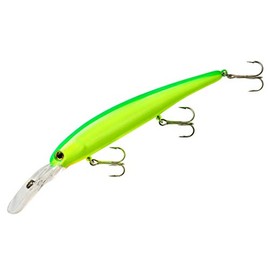 BANDIT LURES Walleye Deep Minnow Jerkbait Fishing Lure, Fishing Accessories, Dives ro 27-feet Deep, 4 3/4", 5/8 oz, Chartreuse Green Back, (BDTWBD219)