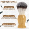ÖkoStamm Shaving Brush and Bowl - Bamboo Shaving Brush for