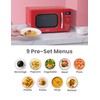 COMFEE' Retro Small Microwave Oven With Compact Size, 9 Preset