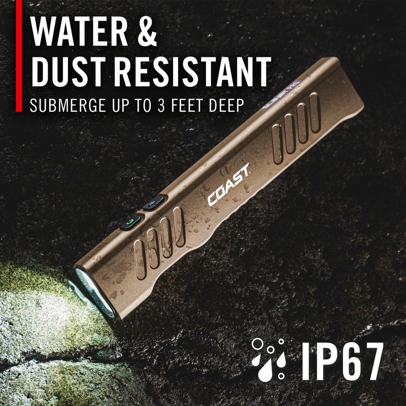 Coast Slayer 1150 Lumen USB-C Rechargeable LED Flashlight with Spot/Flood,