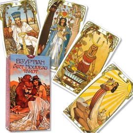 Egyptian Art Nouveau Tarot [Tarot Divination Instructions Included] [Genuine Lo Scarabeo Product]