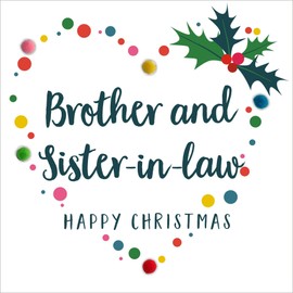 Pom Pom XP051"Brother and Sister-in-Law" Christmas Card