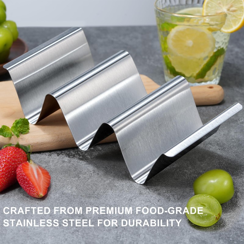 Taco Holder Stand, 6 Packs Stainless Steel Taco Rack Truck