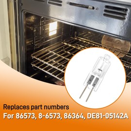 Oven Light Bulb 10W 12V for Dacor 86364 Halogen Light Bulbs with G4 Bi-Pin Base for Wall & Electric Oven, Range - for 86573, 8-6573, DE81-05142A 2-Pack