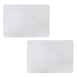 Clear Water-shaped Sink Protector Mat PVC Plastic Eco-friendly Kitchen Adjustable Sink Mat Pad Sink Protector Cushions Sinks 2 packs