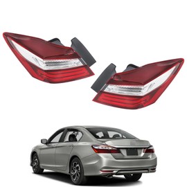 Silscvtt Left and Right Tail Light Replacement for Honda Accord 2016 2017 Brake Lamp Driver and Passenger Side HO2805108 HO2804108