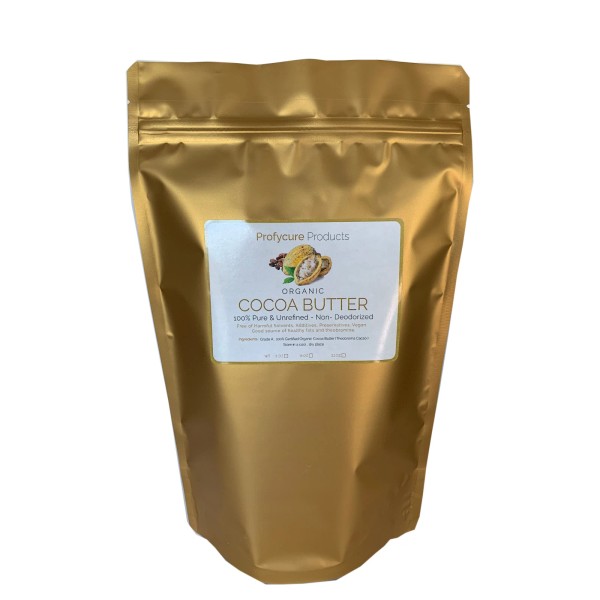 Profycure Products Raw Cocoa Butter 100% Pure Natural Unrefined Organic