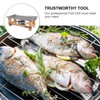 Square Grilled Fish Stove Wooden Fish Grill Plate Preseasoned Skillet