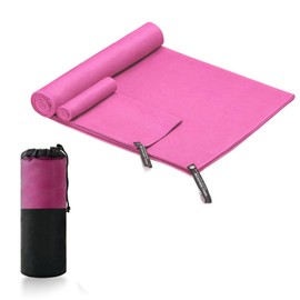 Cooling Towel Microfiber Quick Drying Soft Comfortable Cooling Towel for Swimming Fitness Sports Beach Rose Red