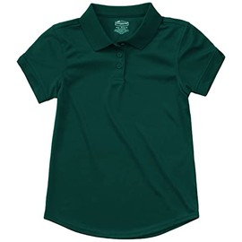 Classroom School Uniforms Big Girls Fit Moisture Wicking Polo, sos Hunter Green, M
