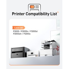 Zstint 05A Black Toner Cartridge 2-Pack with Chip High Yield Replacement for HP 05A CE505A Cartridges Compatible with HP Laserjet P2035 P2035n P2055d P2055dn P2055x P2030 P2050 Series Printer Ink All-in-One