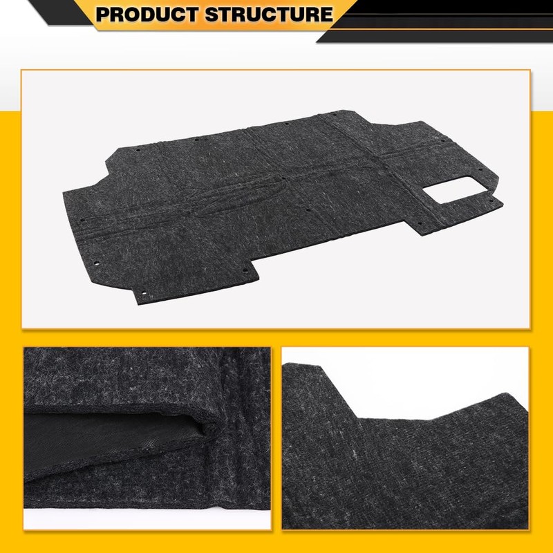 CNNELL Hood Insulation Pad with Clips Compatible with Ford F150