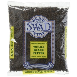 Great Bazaar Swad Whole Black Pepper, 14 Ounce