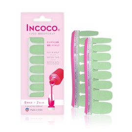 INCOCO Easy Peel and Stick Manicure Incoco "Sea Green" Easy Pedicure Nail Seal Hand Foot Popular Nail Self Nail Sticker Nail Design Time-Saving Nail Stick Nail
