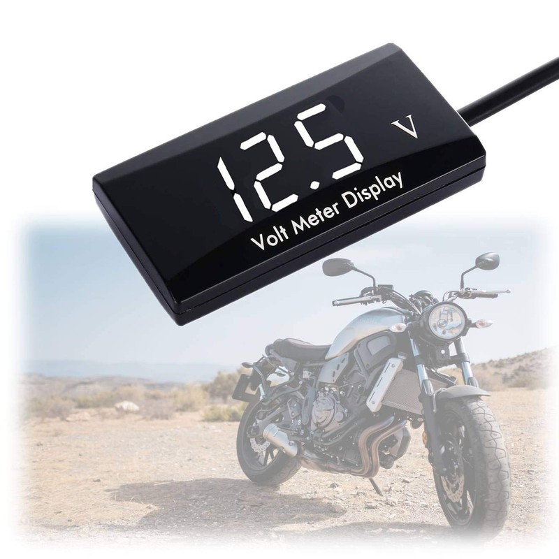 Thlevel Car Digital Voltmeter Waterproof DC 12V LED Display for