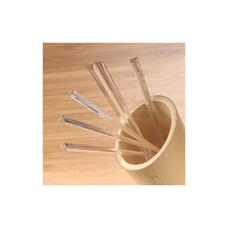 BambooMN - Triangular Food and Drink Plastic Prism Picks -
