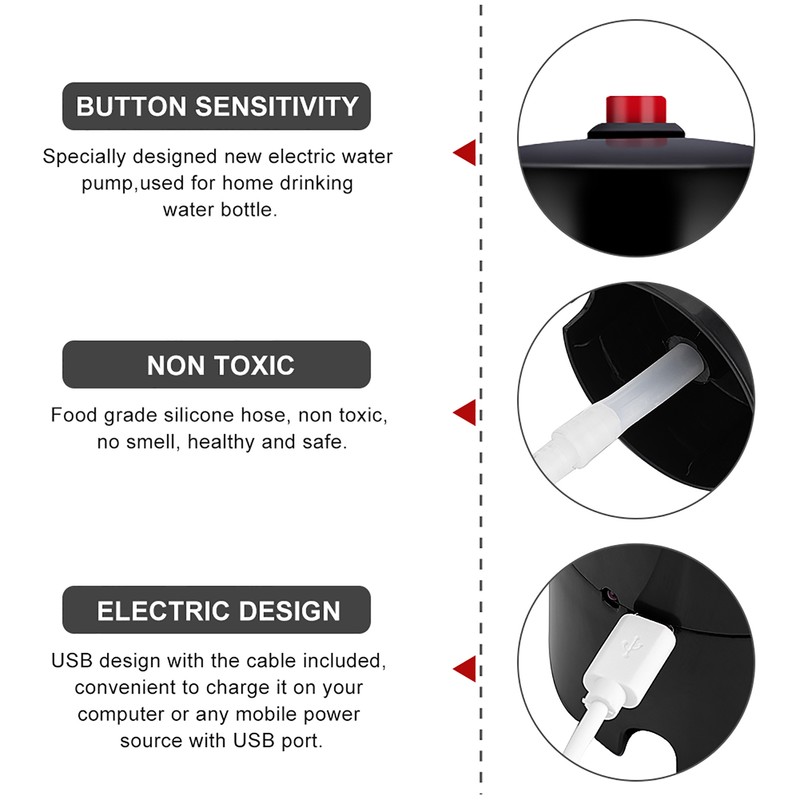 Wireless Rechargeable USB Electric Drinking Water Pump Dispenser Portable Drinkware