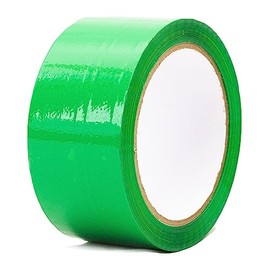 Packing Tape PP Tape Colourful Tape Roll Package Quiet Heavy Duty Colourful Box Packaging Acrylic Tape 50 mm x 66 m Long (1, Green)