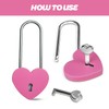 Gradleen 2PCS Rose Red 3.5 Inches Single Heart Lock with