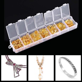 300PCS Bead Caps for Jewelry Making Bulk Gold Beads Supplies Spacers Flower Metal Spacer Extra Large Beads Shaped Holder Plated Bracelet Jewelry Bead Caps Necklace Earring Findings Accessories (Gold)