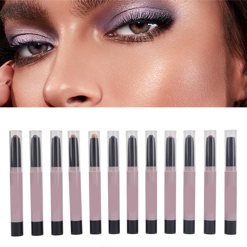 12pcs Eye Shadow Stick Waterproof Eyeshadow Stick Matte Eye Shadow