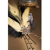 BABEYOND 1920s Women Feather Crystal Headband 20s Flapper Gatsby Headpiece