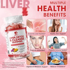 2 Pack Lukaree Liver Cleanse Detox & Repair Gummies | Sugar-free Milk Thistle Supplement w/Dandelion, Artichok & L-Glutathione - Ultra-Concentrated Herbal Liver Support for Men & Women -Vegan,60 Count