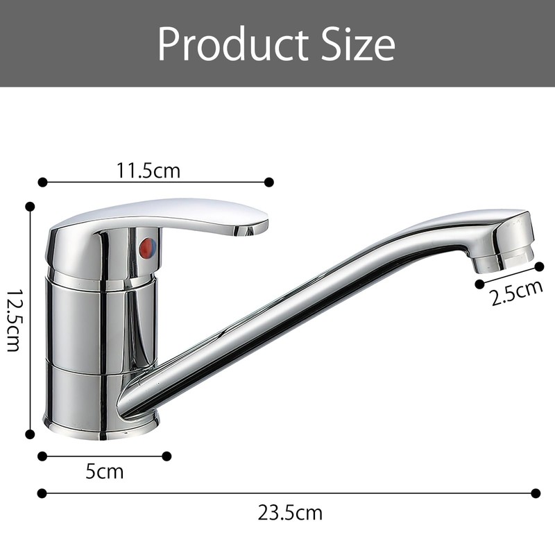 HENGBIRD Kitchen Tap Chrome Sink Taps Kitchen 360° Swivel Chrome-Plated