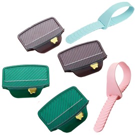 CARURLIFF 4-Piece Toilet Seat Handle Lifter Toilet Seat Cover Lifter and 2-Piece Silicone Toilet Seat Lift Strap for Any Toilet Cover/Seat (4 PCS Lifter + 2 PCS Strap)