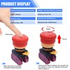 Taiss 22 mm Emergency Stop 2NC Red Mushroom Locking Emergency