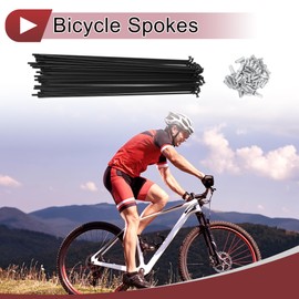 VekAuto 36 Set 12G Bicycle Spokes 231mm Bike Wheel Spokes 45 Steel Black