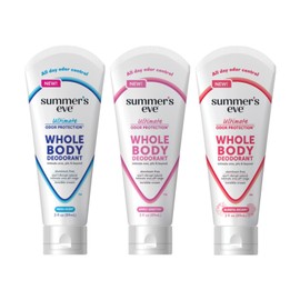 Summer's Eve Ultimate Smell Protection, Whole Body Cream Deodorant, Blissful Escape (3oz), Simply Sensitive (3oz), & Fresh Scent (3oz) (1ea)