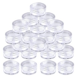 50 Pcs Empty Plastic Cosmetic Jars, 5ml Sample Containers Pots Bottles with Clear Lids