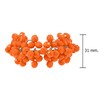 AeraVida Bright Fluorescent Orange Burst Crystal Bead Cluster Open Cuff