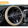 LoyaForba - Funda de piel para volante de coche, elástica,