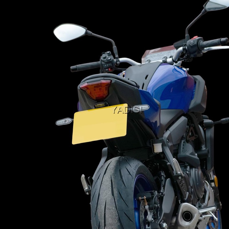 MT07 Motorcycle LED Light Rear License Plate Holder Adjustable Fender