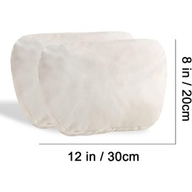 Jachenyue 2Pcs Car Neck Pillows for headrests,for Travel Interior Accessories and Suede Support Head Pillows，Balance Neck Pillow Designed to Relieve Neck Pain and Muscle Tension.（White）