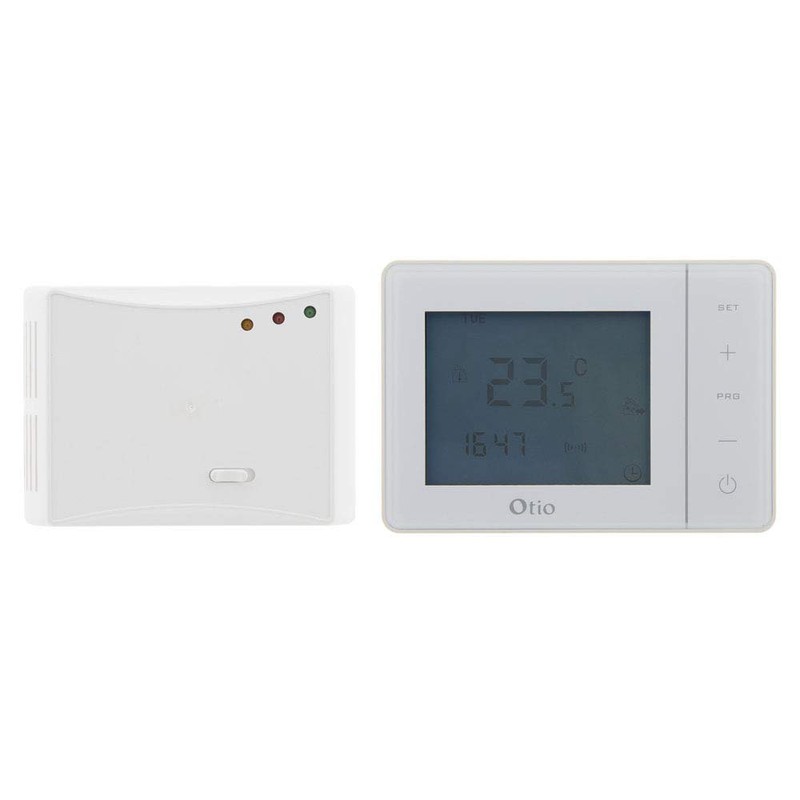 Otio Wireless Programmable Thermostat with Receiver – White