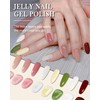 Nude Pink Jelly Nail Gel Glue Polish, 15ml Skin Tone
