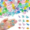 200 Pack Mini Dinosaur Figures, Multi-Colored Translucent Acrylic Dinosaur