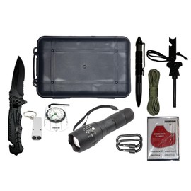 PREPSENTIAL Go Bag Emergency Survival Mini Kit (Khaki)