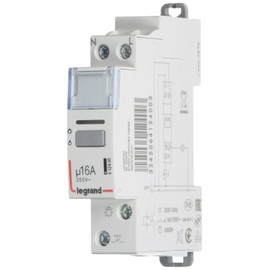 Legrand 412400 Single Pole Latching Relay, Silent, 16A