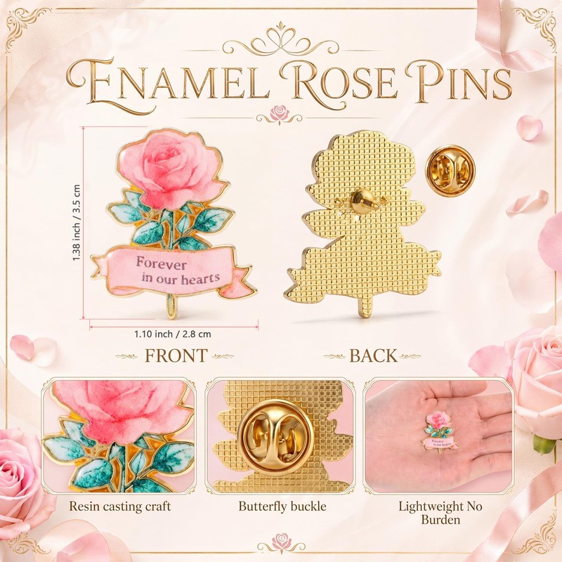 Misdary 50 Pcs Funeral Favors for Guest Memorial Funeral Rose