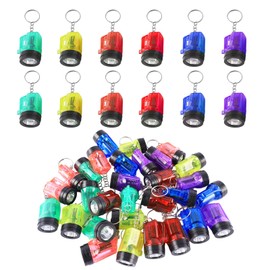 Indrnif Pack of 30 Mini Torch Key Ring Small Children's Torch 4 cm LED Mini Torch Mini Torch for Outdoor Camping Hiking Random Colour