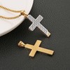 HZMAN Cross Necklace for Men Women Stainless Steel Small Cross