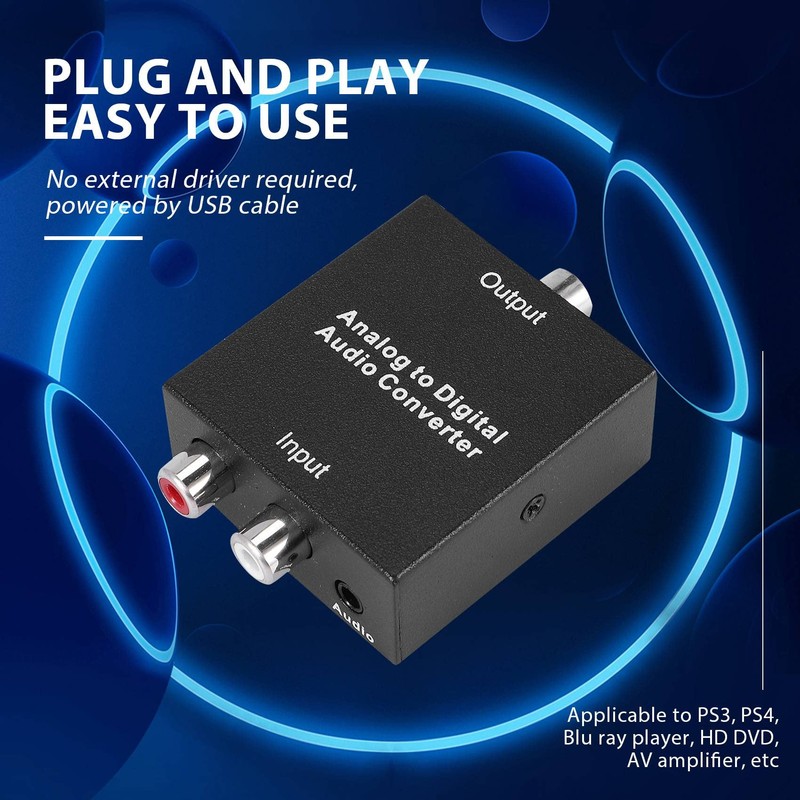 Daiilg Analog to Digital Audio Converter R/L 3.5mm AUX to