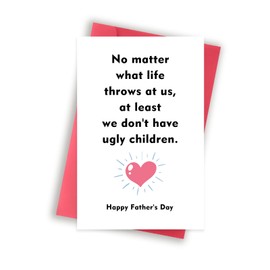 MOROLURU Funny Fathers Day Card Gifts for Husband from Wife, Sweet Fathers Day Card for My Love, Happy Father's Day Cards Gifts to My Baby's Dad